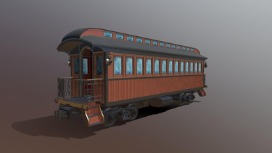1890's train car - 3d model nathan e green narasamsa d129961 exterior interior 1890&rsquo s &ldquo old west&rdquo period passenger modleed vr expereince sketchup 3d print model - Mito3D