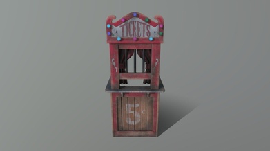 1940's horror ticket booth - 3d model zyaxitroned 1e00b2d 3d print model - Mito3D