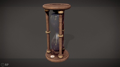 19th century pirata hourglass - 3d model rp3d bd12f7d late made blender substance painter am making lot props practice moment before gain confidence do larger scene particularly fun one paint 3d print model - Mito3D