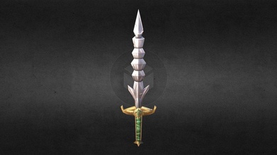 1h sword 09 fantasy weapon pack vol 1 - 3d model agerathum 03d3657 3d print model - Mito3D