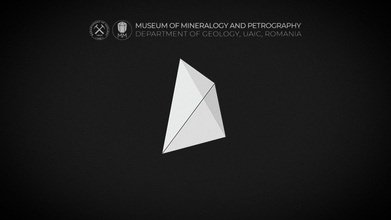 33 tetragonal disphenoid tetrahedron - 3d model museum mineralogy petrography uaic mineralogypetrographymuseum e510965 3d print model - Mito3D