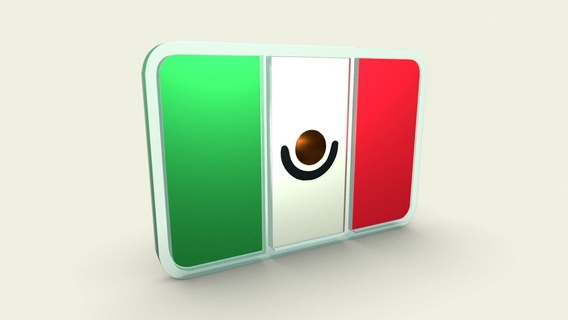 3d crystalized mexico flag - buy royalty free model digo xel codigopixel world plant eagle empire cactus country crystal travel icon america beautiful flags tricolor digitalart carpaint painter render blender art lowpoly design shield 3d print model - Mito3D