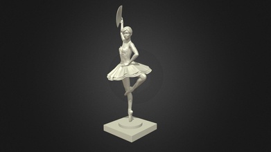 3d printable ballerina 4 - buy royalty free model 3dladnik people figure dance figurine performance woman dancing dancer ballet character female 3d print model - Mito3D