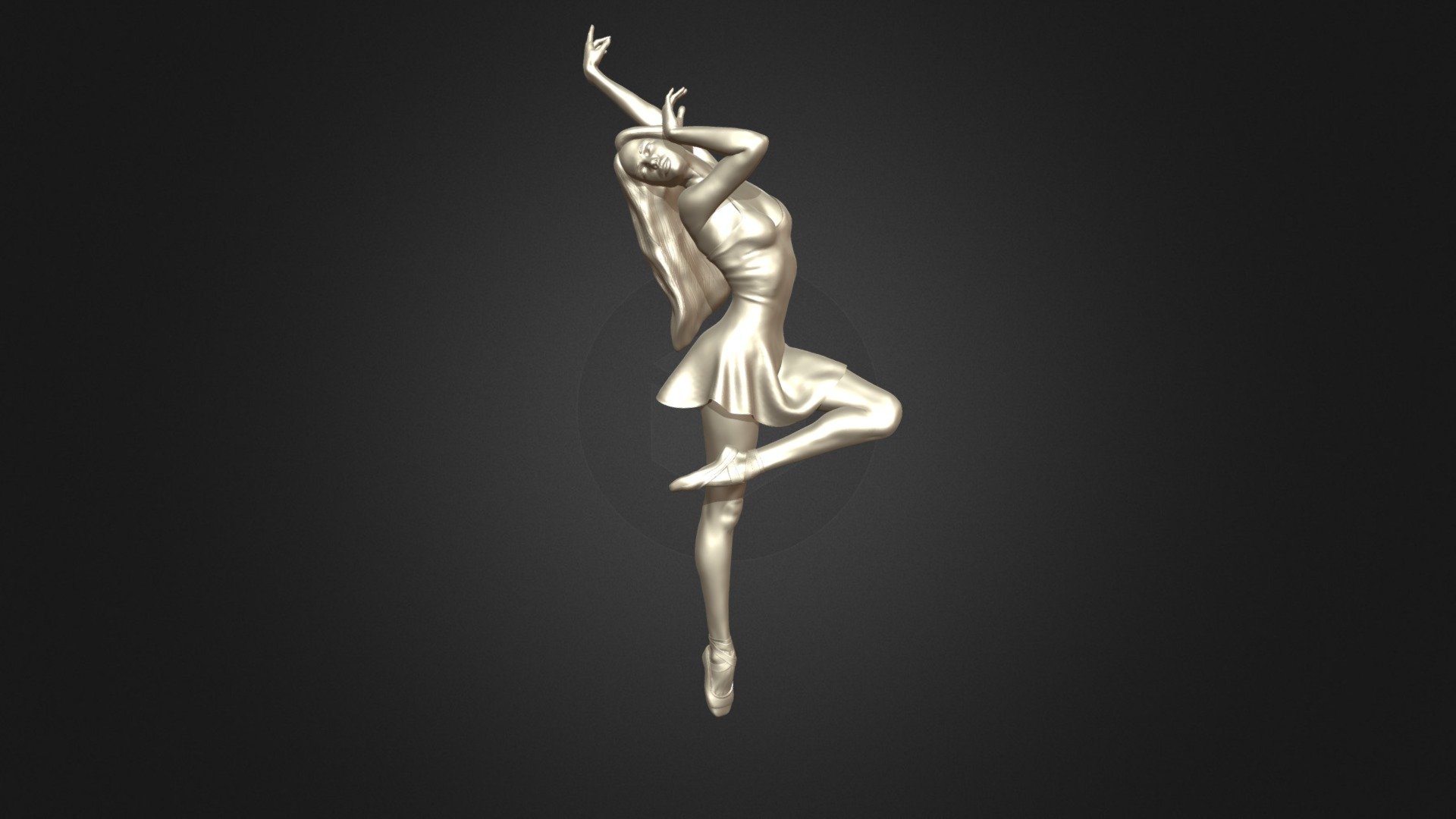 3d imprimible bailarina 6 comprar realeza gratis modelo 3dladnik casa figurilla mujer bailarín ballet personaje hembra escultura 3D print model - Mito3D