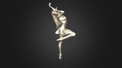 3d imprimible bailarina 6 comprar realeza gratis modelo 3dladnik casa figurilla mujer bailarín ballet personaje hembra escultura 3d print model - Mito3D