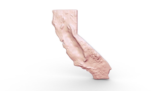 3d yazdırılabilir Kaliforniya topografya harita satın almak telif Bedava model lületaşı dijital Lületaşı binmek 3dprintable 3dprinting Yazdır Rahatlama Birleşik coğrafya heykeller relief map 3dprint Sanat Amerika Devletleri heykel duvar anahtar yuvası 3d print model - Mito3D