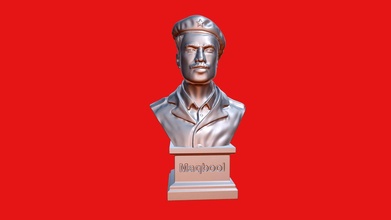 3d statue maqbool bhat che kashmir - model jktv live talat1 0133f7e 3d print model - Mito3D