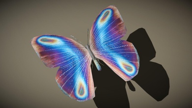 3drt oiseaux bestioles butterfly 02 acheter royalties libre 3d modèle 3drtcom a1f3f14 3d print model - Mito3D