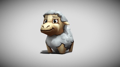 3drt - chibii animals sheep buy royalty free 3d model 3drtcom 73f0c17 lowpoly animated 5 texture skins versions triangles count 204 25 animations 3d print model - Mito3D