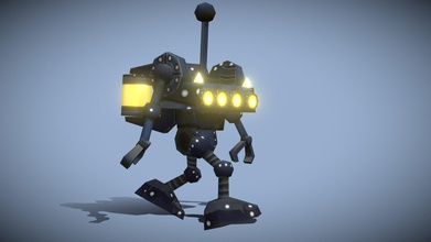 3drt - chibii robot 18 buy royalty free 3d model 3drtcom fcd280c robots lowpoly animated pack optimized mobile platforms -20 skins versions -2048x2048 diffuse jpg textures switchable legs arms 109 animations 3d print model - Mito3D