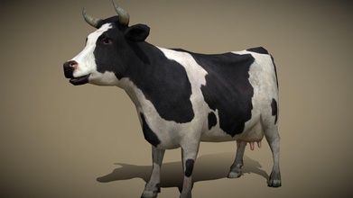 3drt national animaux vache acheter royalties libre 3d modèle 3drtcom 3022084 3d print model - Mito3D