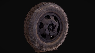 3dscan wwii wheel gaz-51 highpoly v-color - buy royalty free 3d model aleksei vlasov nucld 9a2c3d4 just scan vertex colors ply format deleted non-planar double-vertices lost vertices clean mesh may useful those historical vehicle 3d print model - Mito3D