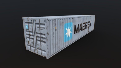 40 ft shipping container - buy royalty free 3d model outofourlives af5c8a9 storage rail transport rusty evergreen general cargo port dry freight purpose payload maersk shipping-container ship industrial sea 40ft hapag-lloyd cosco-shipping 3d print model - Mito3D