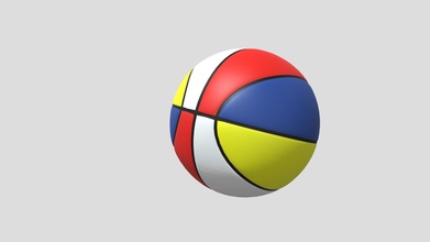 4 colour basketball ball - buy royalty free 3d model philip storm xingyun777 e282ef3 field court basket toys basketball child sports equipment player color team hobby tricolor hoop hobbies backboard cartoon game  poly test sport ball 3d print model - Mito3D
