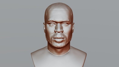 50 cent bust 3d printing - buy royalty free model printedreality piotrkatanowski e2a19cf music west singer miniature figurine drake celebrity actor beyonce tupac musician kanye hollywood eminem jay-z snoop-dogg 50-cent sculpture 3d print model - Mito3D