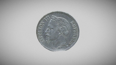 5 francs napol iii ii french empire 1868 - 3d model guillaume clamart-m zeray artray e9b3912 3d print model - Mito3D