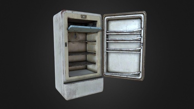 abandoned refrigerator - buy royalty free 3d model knockcg a1e6ce4 rusty craft props realistic tool substancepainter substance asset lowpoly gameready 3d print model - Mito3D