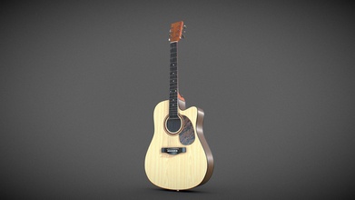 acústico guitarra 3d modelo onur onurpearl f6591ea 3d print model - Mito3D