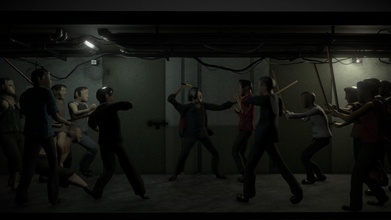 action clip studies 01 oldboy corridor fight - 3d model tiredboi b9dc98d low-poly low-res study scene 2003 created under 2 weeks 3d print model - Mito3D
