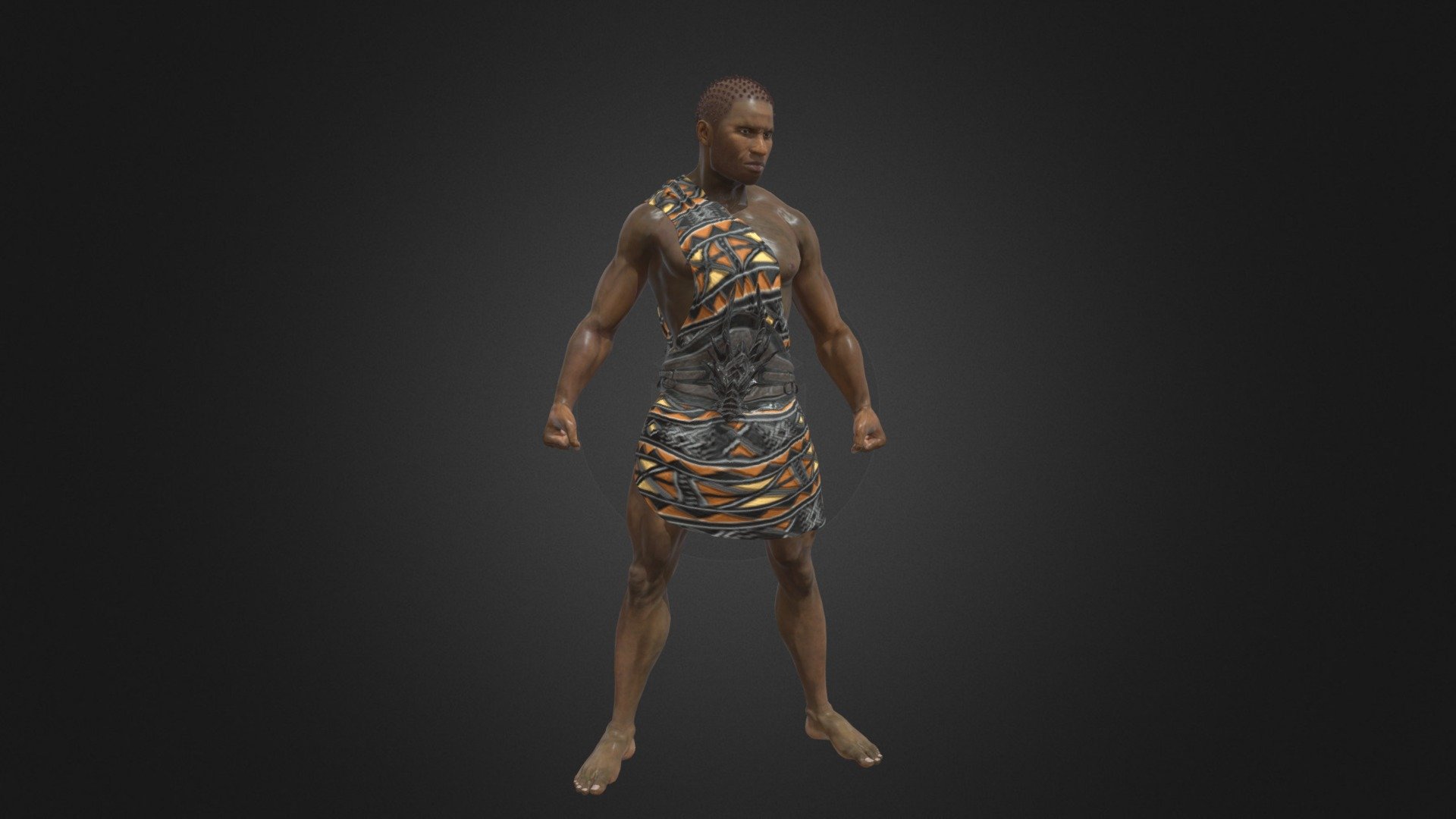 african man rigged character 3d model - buy royalty free videoae a05690f 3D print model - Mito3D