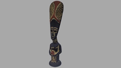 africain totem statue poly 3d modèle acheter royalties libre radju 3ed73f2 3d print model - Mito3D
