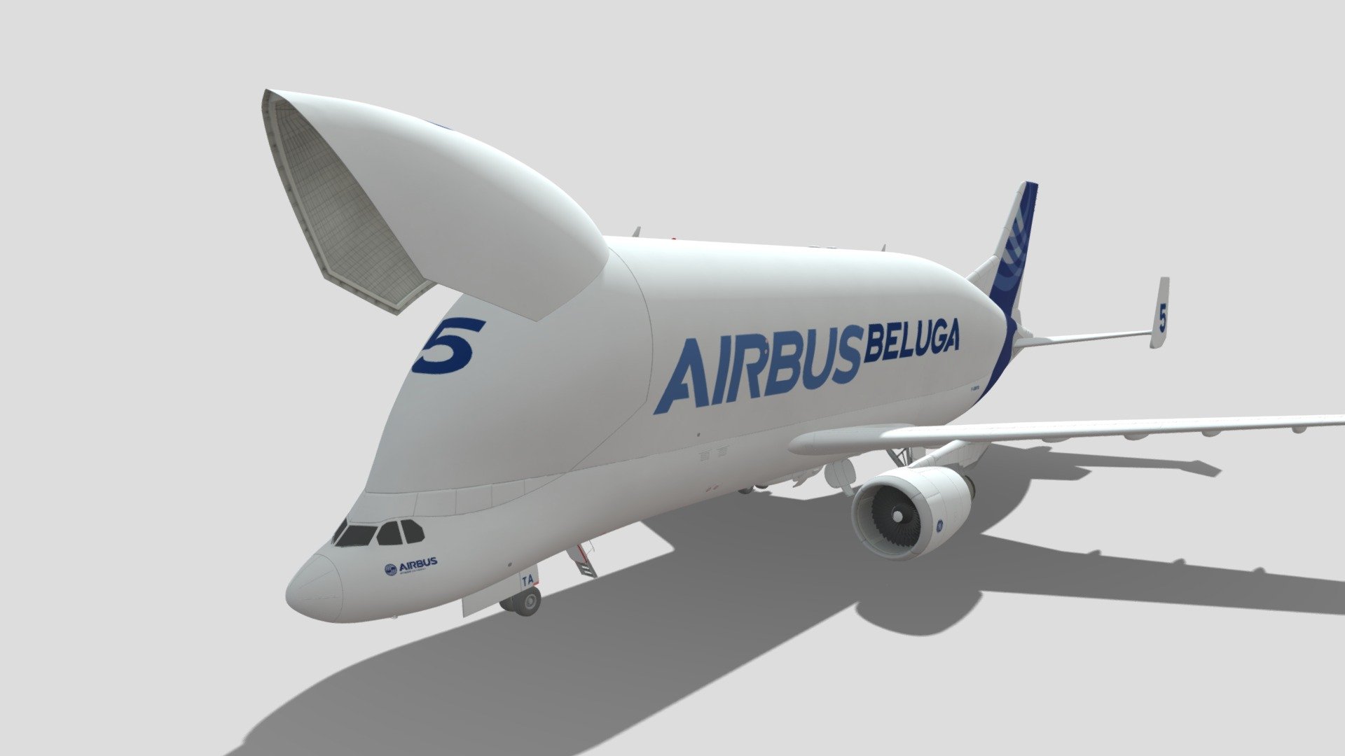 airbus beluga xl - buy royalty-free modello 3d squir3d 606e264 alta dettagliata del creato squir squadra 3D print model - Mito3D