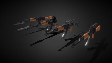 ak Gewehr anpassbar 3d Modell Sternenspiele Studio stargamesstudio 6a30fa3 3d print model - Mito3D