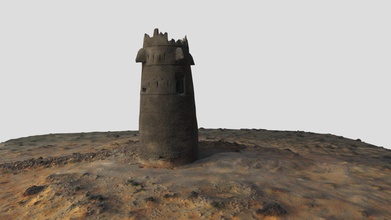 al-jazirah al hamra - tower burj rak uae 3d model zlatanfilipovic b6351a8 located east ras khaimah united arab emirates situated small hill overseeing protecting access jazirah tidal island north-east direction al-hajar mountains red desert plain has been recently restored made using 845 images captured drone processed cleaned reality capture reimagining past research data collection reconstruction supported funded efrg american university sharjah college architecture art design reffile 190427 tower02 50k 3d print model - Mito3D