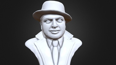 al Capone 3d yazdırılabilir Vesika heykel satın almak telif Bedava model Tomveg Tomislavveg 473d742 insanlar İtalyan Amerikan mafya baş adli gangster american history yasak Alcapone 3d print model - Mito3D