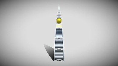 al faisaliyah center torre - modelo 3d marco zakaria marcozakaria 3d4909b center, el rascacielos de riyadh, arabia saudita creado youssef 3d print model - Mito3D