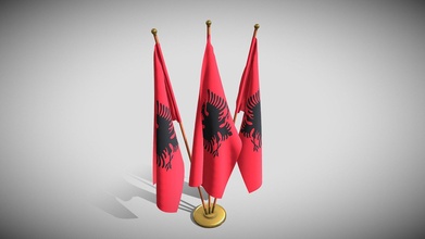 Albania bandiera pacco acquistare royalty gratuito 3d modello dragosburian 7059818 3d print model - Mito3D