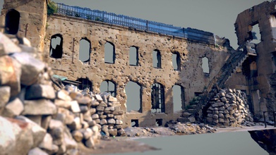 aleppo stone-facade - 3d model hashem95 c4b917d facaed ancient building old city called syf al -dawle which 200 years palace house built during ottoman period 3d print model - Mito3D