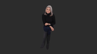alexandra posed 001 - casual sitting 3d woman buy royalty free model renderpeople 37cdc79 3d print model - Mito3D