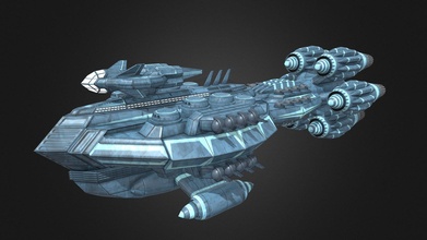 alien battleship concept - download free 3d model larrynguyen b080465 3d print model - Mito3D