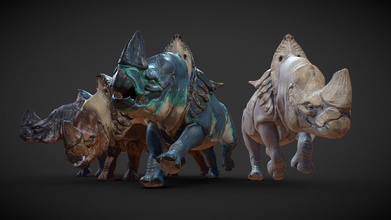 extraterrestre rhinocéros acheter royalties libre 3d modèle mitkoogrozev bc9b262 3d print model - Mito3D