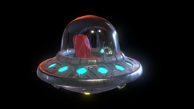 alien spaceship ufo - buy royalty free 3d model harold boer harold1995 32b509b did you just see rumor has can find thesee crazy little things somewhere deserts nevada comes 1 full 4k pbr material game ready 3d print model - Mito3D