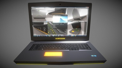 alienware 18 gaming laptop animation - buy royalty free 3d model 3dhaupt dennish2010 7ba340f 3d print model - Mito3D
