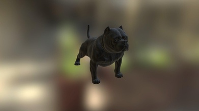 amerikanisch schikanieren Hund Kaufen Lizenzgebühren frei 3d Modell mj bräunen mjtan 056f272 Pitbull Bulldogge muskulös Terrier Americanbully Haustier 3d print model - Mito3D
