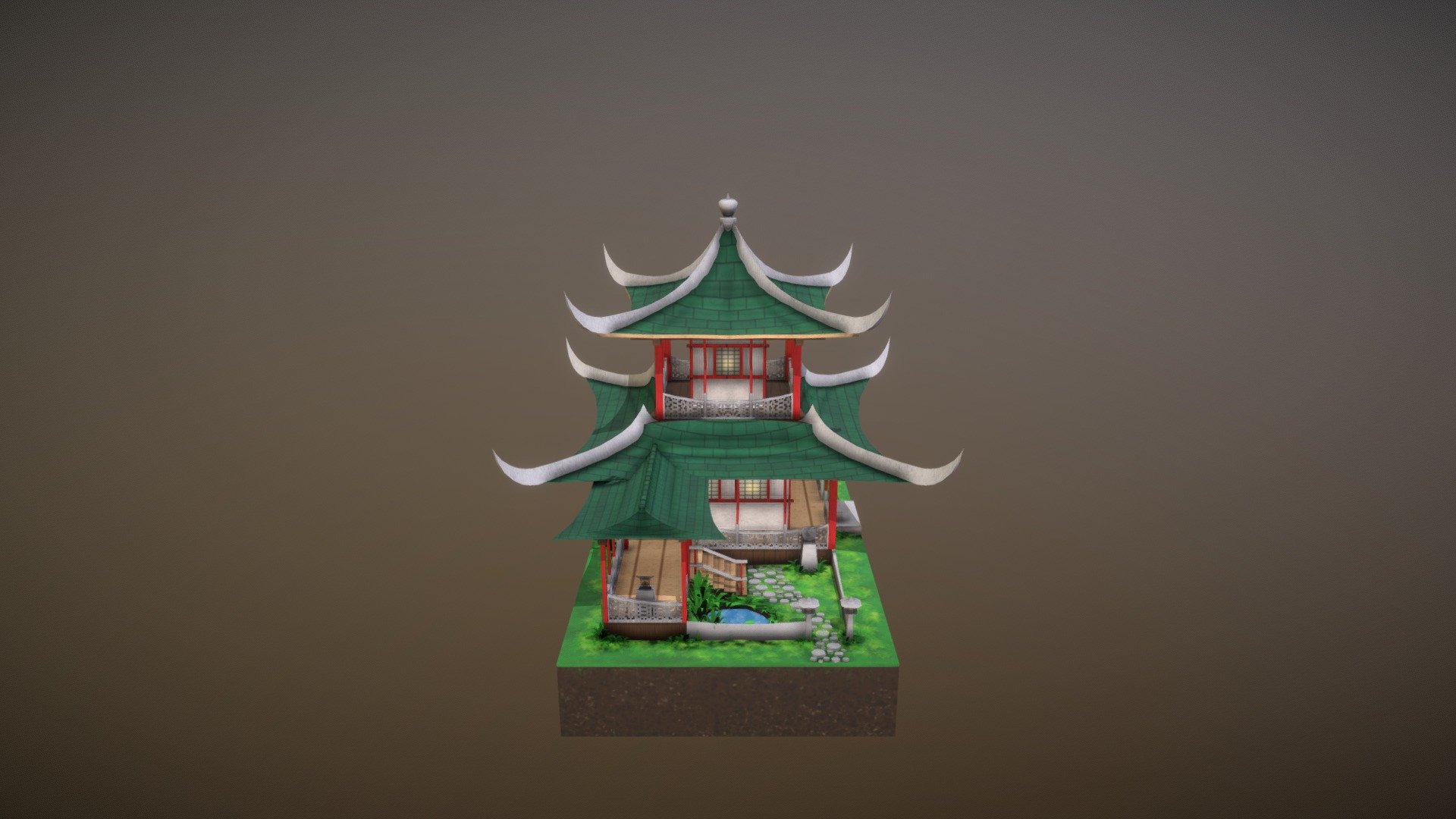alten chinesischen Tempel - 3d-Modell juul wallraf efb66bf Projekt mein Spiel Kunst das Letzte Jahr 2020 alte chinesische 3D print model - Mito3D