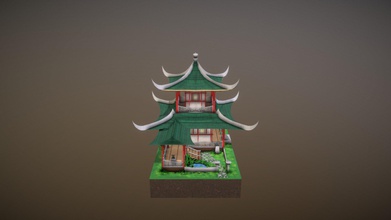 ancient chinese temple - 3d model juul wallraf efb66bf project my game art final year 2020 3d print model - Mito3D