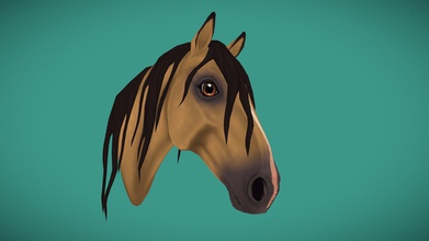 andalusian horse - 3d model mathilde kvernland matkve 6f12c88 practising handpainted texture style bust only diffuse maps 3d print model - Mito3D