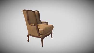 anderson armchair polygon 3d model - buy royalty free architexture a54d898 3d print model - Mito3D