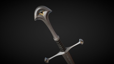 anduril flame west - download free 3d model imperial snow eagle sebastiancasillas f8e7eb0 animation mid poly mesh 4k pbr textures sheath isn&rsquo t same movie but sword should runes everything else 3d print model - Mito3D