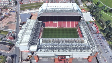 anfield Liverpool stadio Inghilterra acquistare royalty gratuito 3d modello libanciel calcio gli sport Europa gioco 3d print model - Mito3D