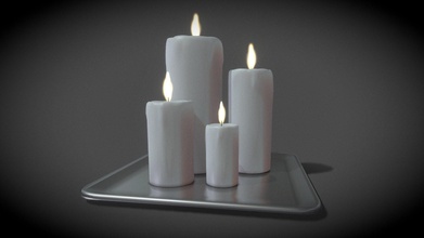 animated candles - buy royalty free 3d model vis-all-3d vis-all ca111f1 fire 3dhaupt software-service-john-gmbh decoration blender-28 lena-p fire-animation 3d print model - Mito3D