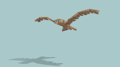 animiert fliegend hawk owl Blockbench Kaufen Lizenzgebühren frei 3d Modell artsbykev 08780cb 3d print model - Mito3D
