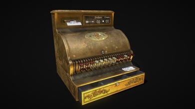 antique-style cash register - 3d model spookymol mollyentwistle 44d83cf 3d print model - Mito3D