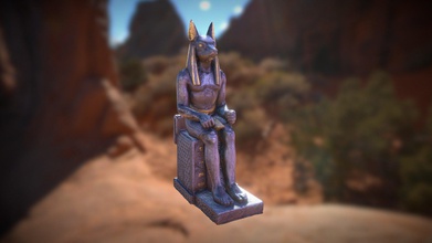 anubis seated - buy royalty free 3d model chad brocker cbrocker befbdbb one two statues mine wanted try out since made differnent material super tricky but turned alright 3d print model - Mito3D