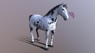 apaloosa black - buy royalty free 3d model edoomac fd7849a horse denture tongue 3d print model - Mito3D