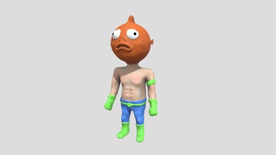 aquaman themed first zbrush model - fishhead guy download free 3d mikeholce aaa0368 made using brief character biped its not 3d print model - Mito3D